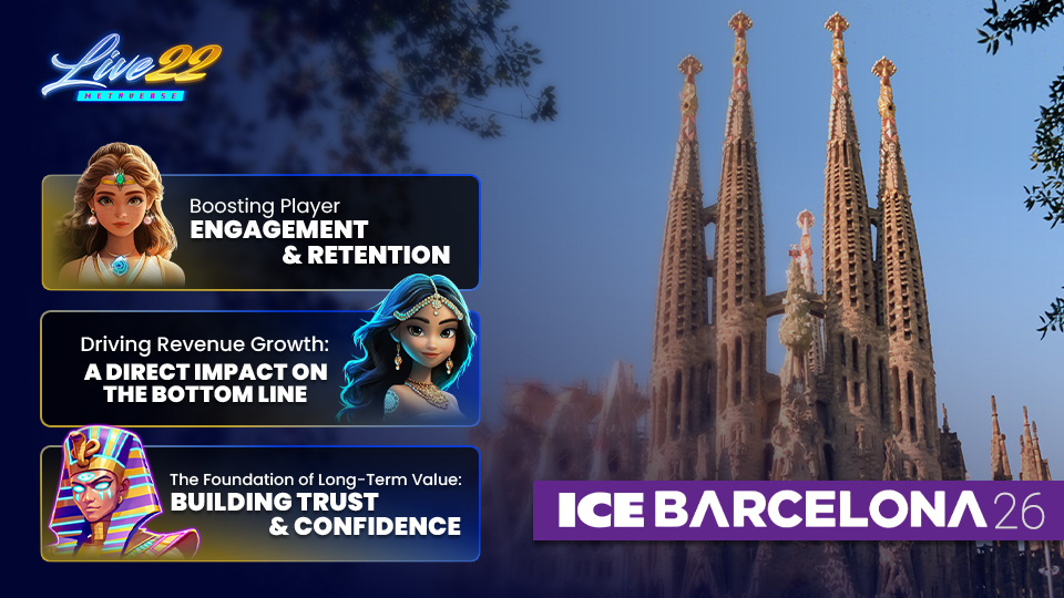 960×540 (1) Live22 solutions for driving revenue and retention shown at the ICE Barcelona iGaming event.