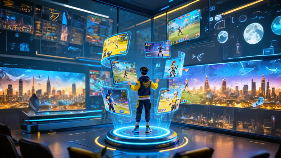 A sleek dashboard showing the backend customization of a digital slot game, featuring an operator’s unique logo, bespoke color palette, and tailored UI elements.