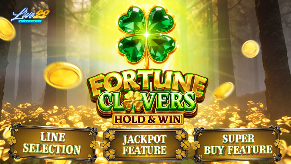 Live22 Launches Fortune Clovers: Hold & Win Live22 Fortune Clovers: Hold & Win slot game interface showing the 3x4 grid, clover leaf collection pot, and vibrant high-fantasy Irish luck theme.